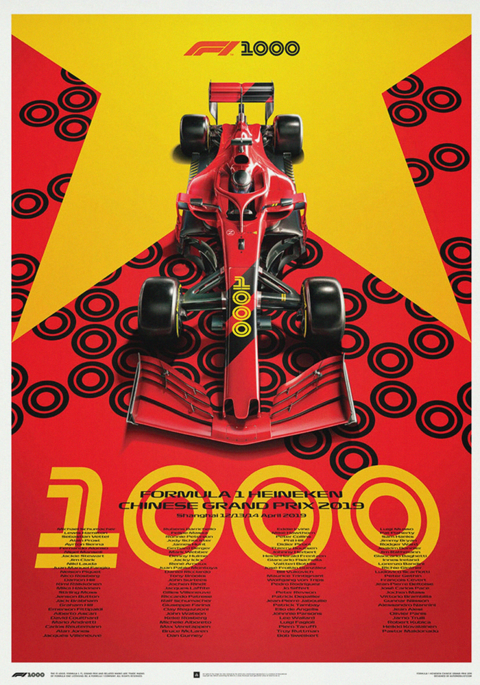 F1 Cars Poster Printed | Premium Waterproof & Tear Resistant Full Colour Posters