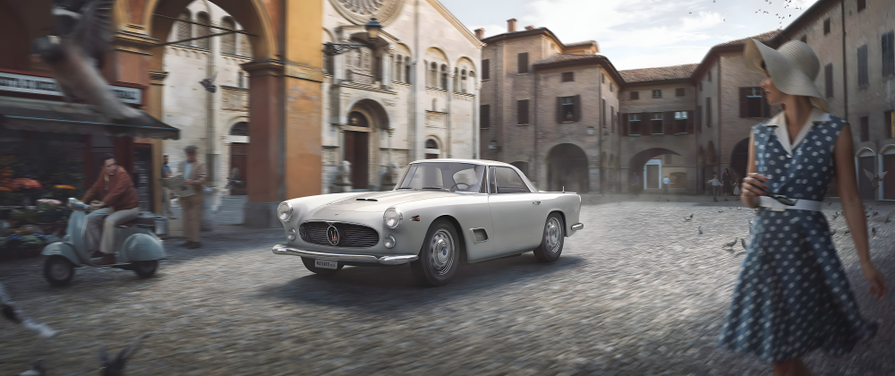 PC07 Maserati 3500 GT (1957) Panoramic Premium Waterproof & Tear Resistant Poster