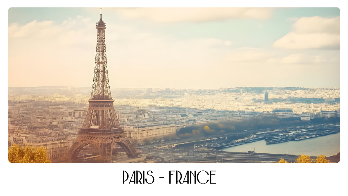 PP81 Paris France Panoramic Premium Waterproof & Tear Resistant Poster