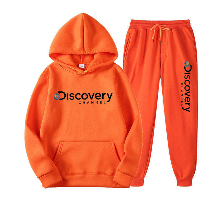 Men's Casual Hooded Sweatshirt Jogger Pants Set
