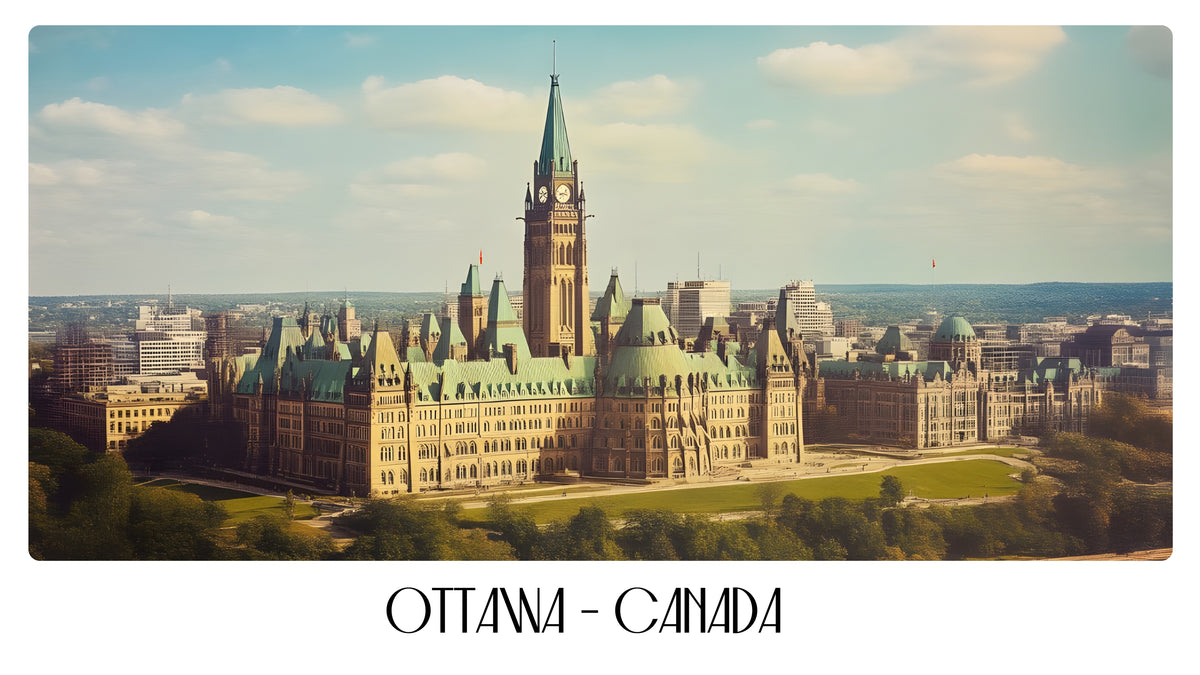 PP82 Ottawa Canada Panoramic Premium Waterproof & Tear Resistant Poster