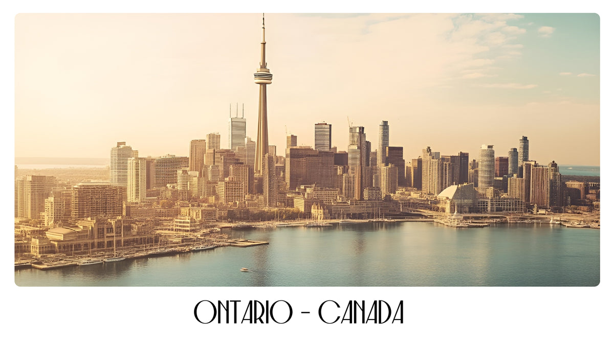PP84 Ontario Canada Panoramic Premium Waterproof & Tear Resistant Poster