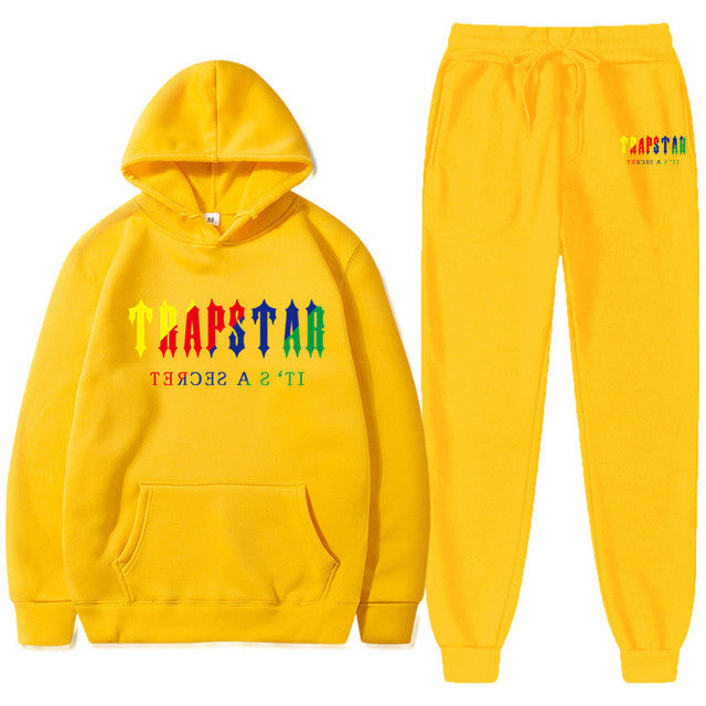 Men's Oversized Letter Print Hoodie and Sweatpants Two-Piece Set
