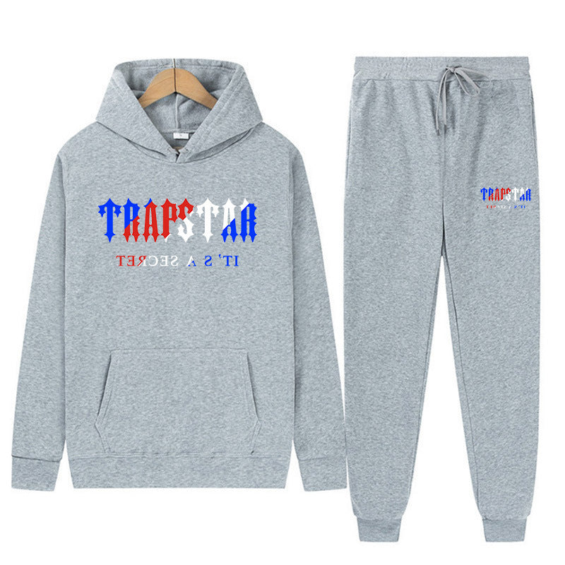 Graphic Print Hoodie and Pants Set Men Women Loose Tracksuit