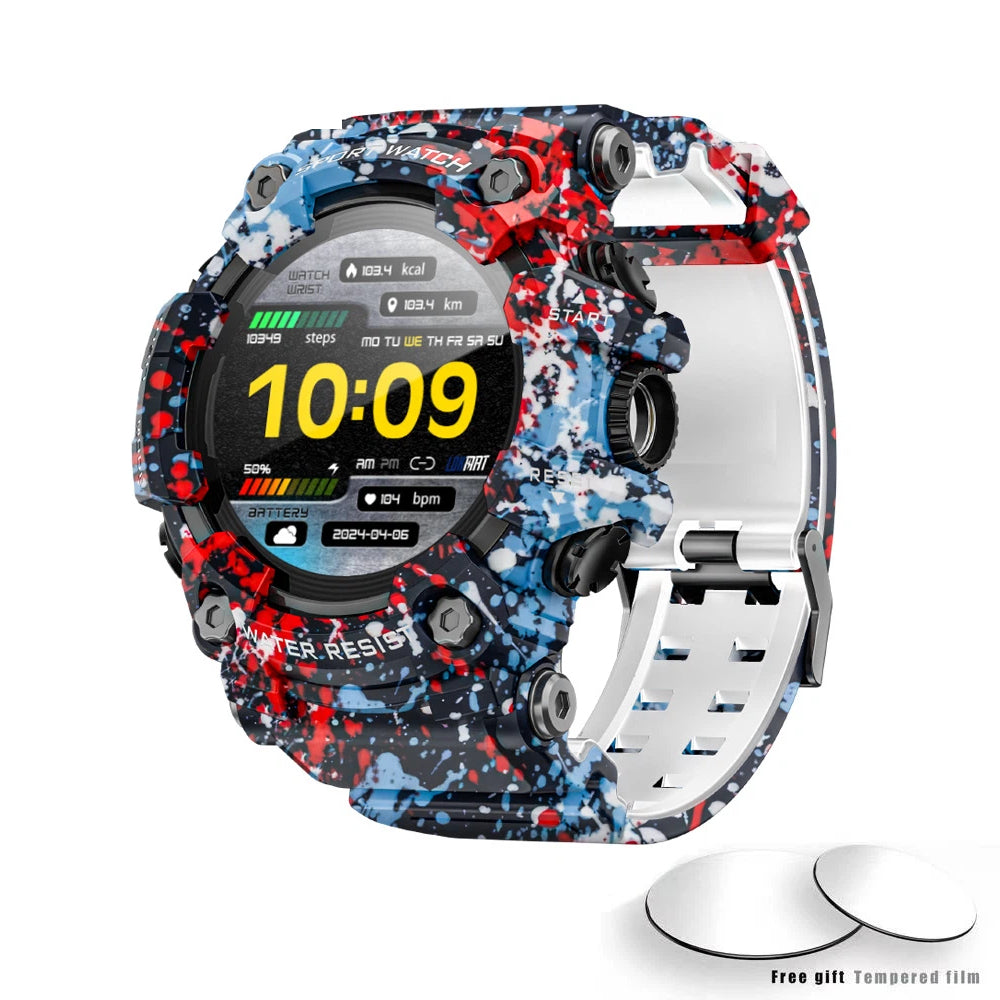 Outdoor sports smartwatch ATTACK GT Bluetooth call compass flashlight music