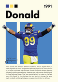 NFL08 Aaron Donald (1991) Printed | Premium Waterproof & Tear Resistant Full Colour Posters