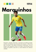 FOOT08 Marquinhos (1994) Printed | Premium Waterproof & Tear Resistant Full Colour Posters