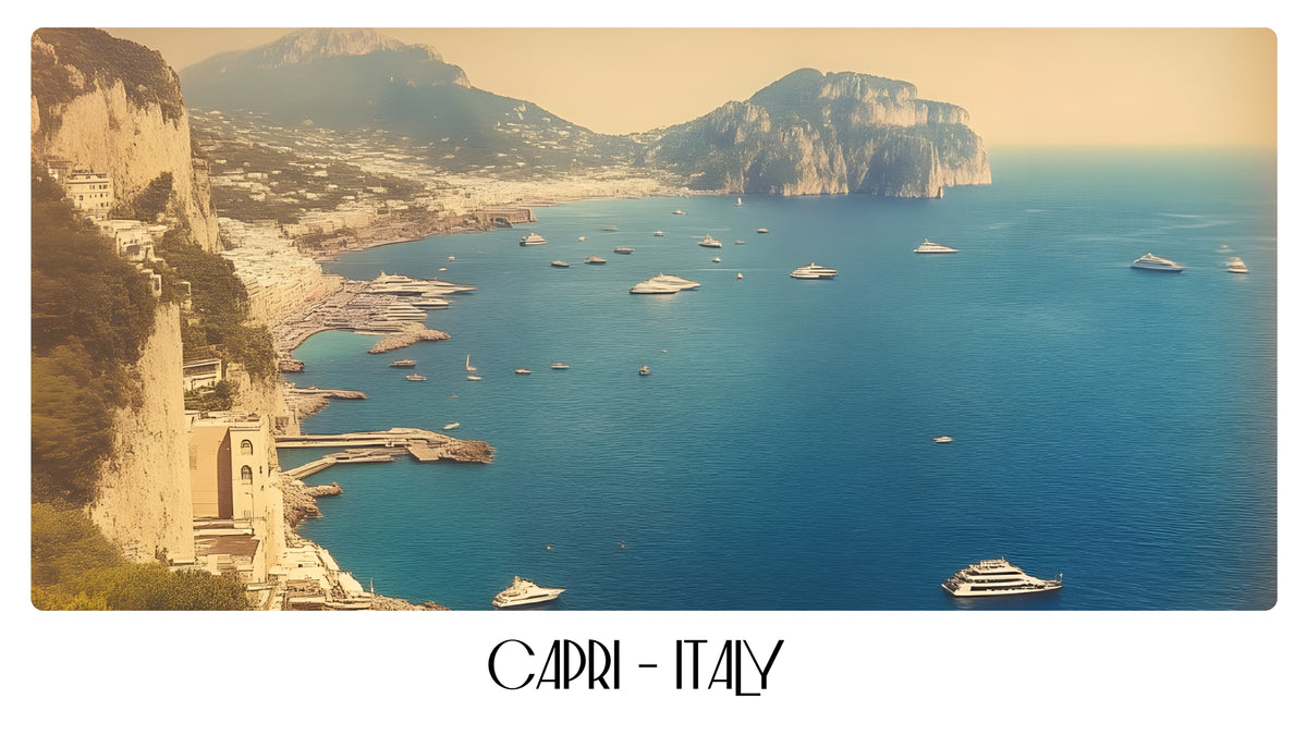 PP08 Capri Italy Panoramic Premium Waterproof & Tear Resistant Poster