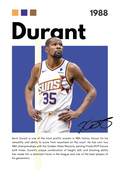 BAS08 Kevin Durant (1988) Printed | Premium Waterproof & Tear Resistant Full Colour Posters
