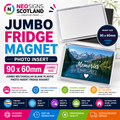 Personalised Jumbo Fridge Magnet Photo Insert 90 x 60mm | Large Rectangular Plastic Magnet