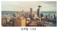 PP91 Seattle USA Panoramic Premium Waterproof & Tear Resistant Poster