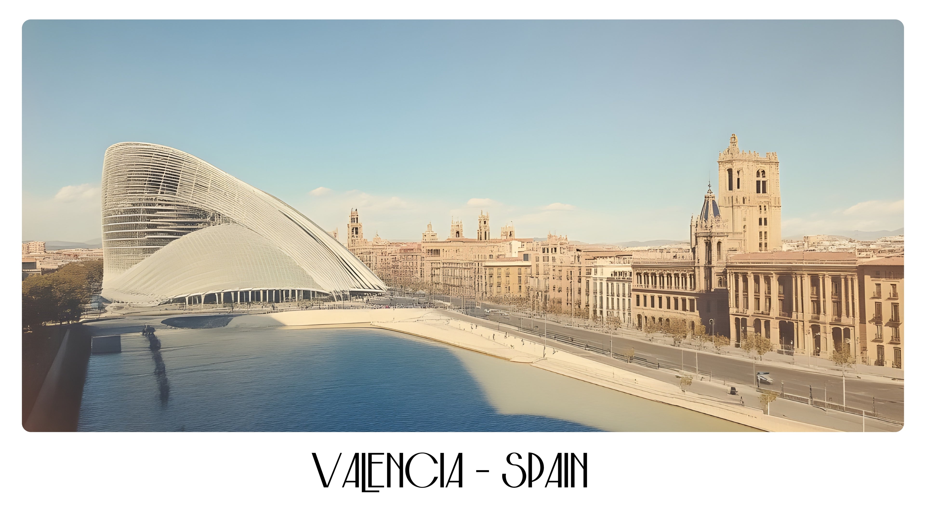 PP95 Valencia Spain Panoramic Premium Waterproof & Tear Resistant Poster