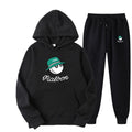 Men Golf Casual Sport Fleece Lined Hooded Sweatshirt Tracksuit Set