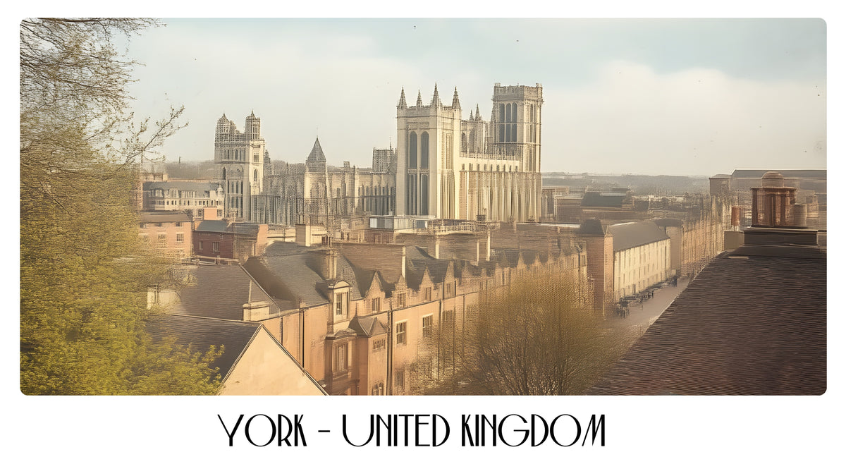 PP97 York United Kingdom Panoramic Premium Waterproof & Tear Resistant Poster
