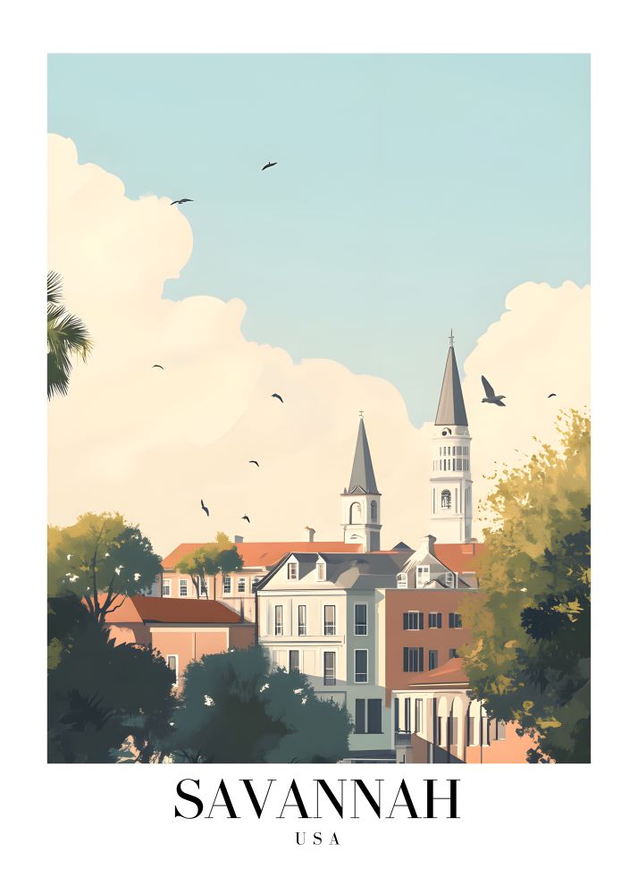 DAV98 Savannah USA Printed | Premium Waterproof & Tear Resistant Full Colour Posters