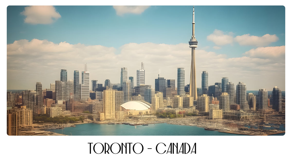 PP98 Toronto Canada Panoramic Premium Waterproof & Tear Resistant Poster