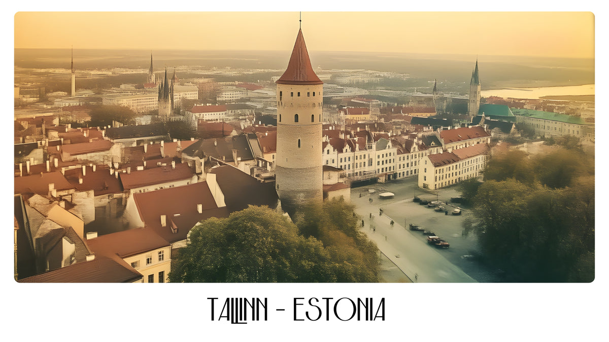 PP99 Tallinn Estonia Panoramic Premium Waterproof & Tear Resistant Poster