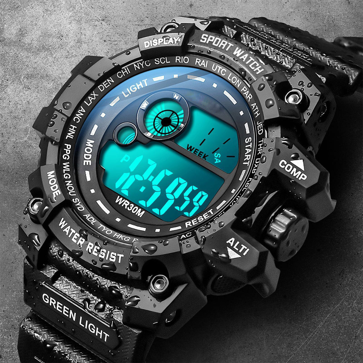 Student watch sports boy electronic watch waterproof luminous watch