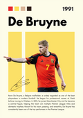 FOOT09 Kevin De Bruyne (1991) Printed | Premium Waterproof & Tear Resistant Full Colour Posters