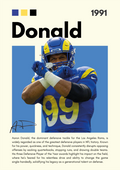 NFL09 Aaron Donald (1991) Printed | Premium Waterproof & Tear Resistant Full Colour Posters