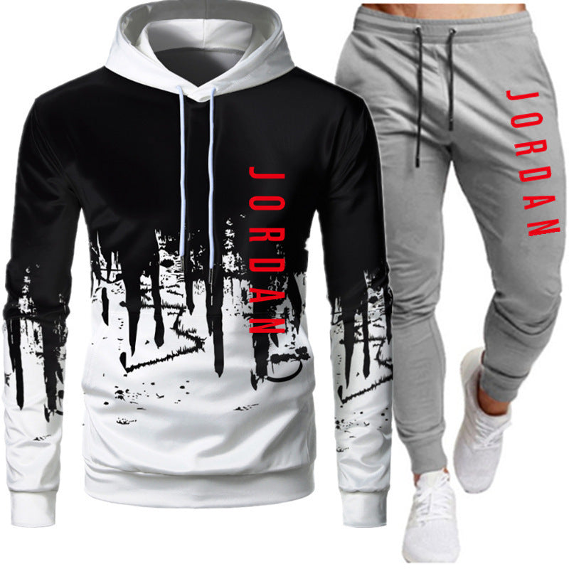 Men's 2-Piece Lightweight Hooded Sweatshirt and Jogger Set