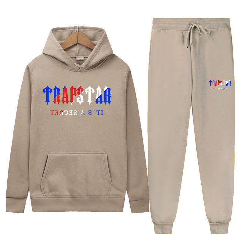 Graphic Print Hoodie and Pants Set Men Women Loose Tracksuit