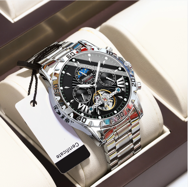 Swiss Brand Waterproof Automatic Mechanical Watch for Men