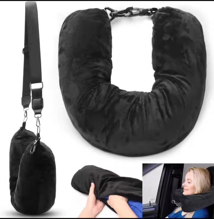Selling travel pillows that can be filled with clothes, luggage pillowcases, soft plush filling function, U-shaped pillows