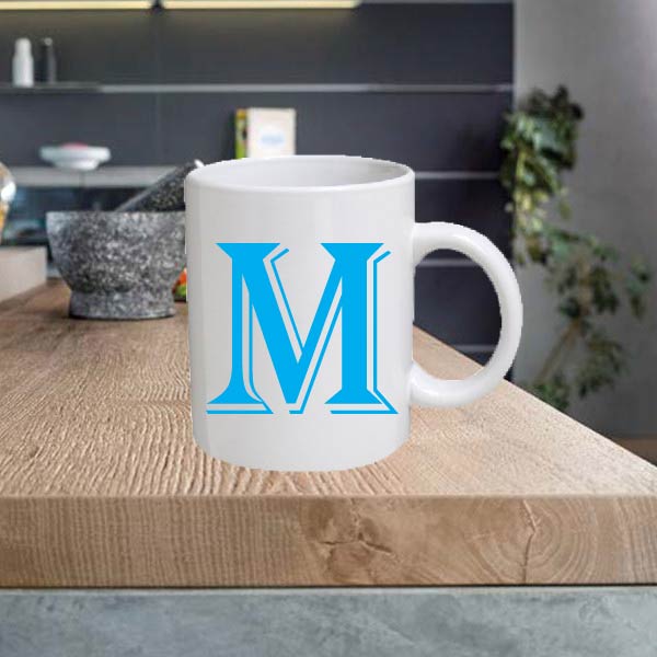 ALPHA01 Alphabet Letter Initial 11oz Ceramic Printed Mug