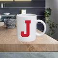 ALPHA04 Alphabet Letter Initial 11oz Ceramic Printed Mug