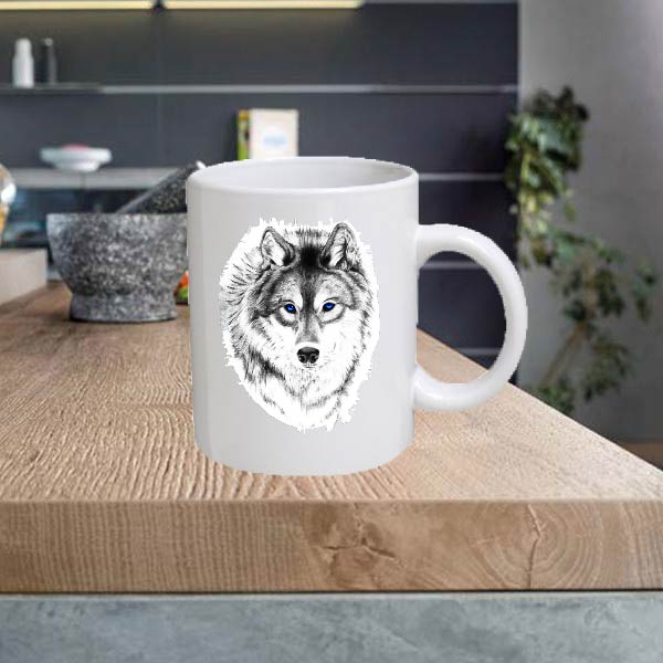 ANIMAL07 Wolf 11oz Ceramic Printed Mug