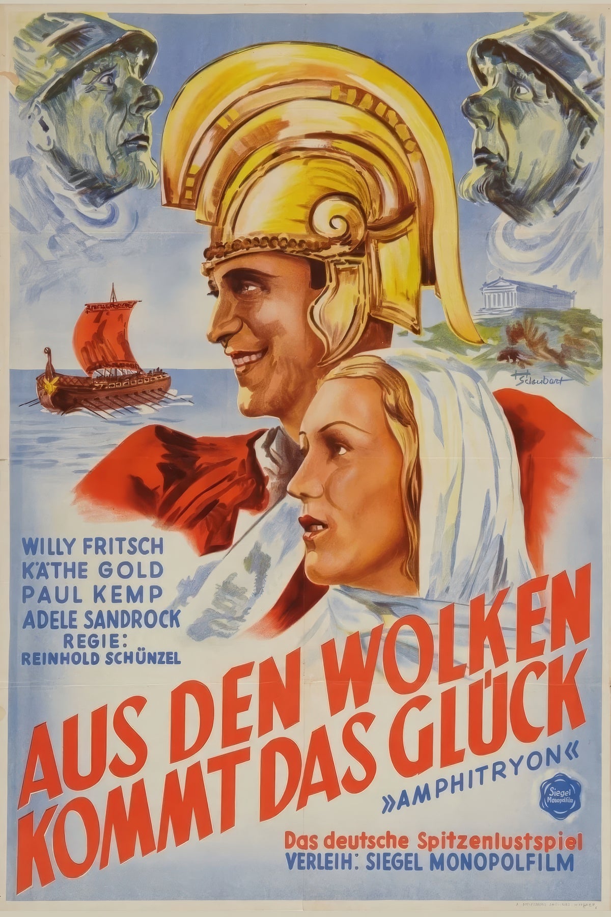(1935) Amphitryon Happiness from the Clouds Film/Movie Premium Waterproof & Tear Resistant Posters