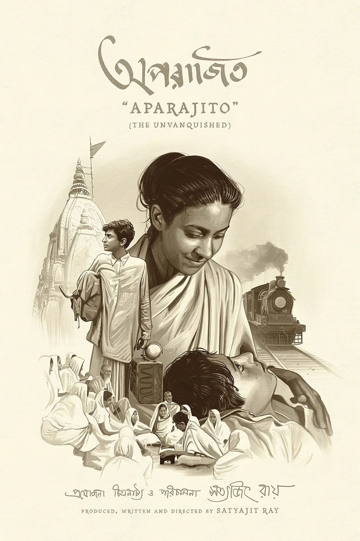 Aparajito (1956) Film/Movie Premium Waterproof & Tear Resistant Posters