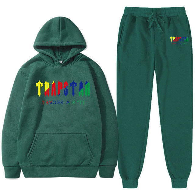 Men's Oversized Letter Print Hoodie and Sweatpants Two-Piece Set