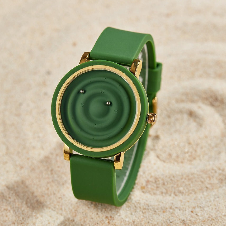 Fashion Silicone Watch Unisex Innovative Creative Trendy Floating Ball Watch