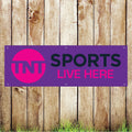 BAN003 TNT Sports Live Here Advertising PVC Banner Indoor/Outdoor Waterproof with Eyelets 5 Sizes Available