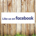 BAN004 Like Us On Facebook Advertising PVC Banner Indoor/Outdoor Waterproof with Eyelets 5 Sizes Available
