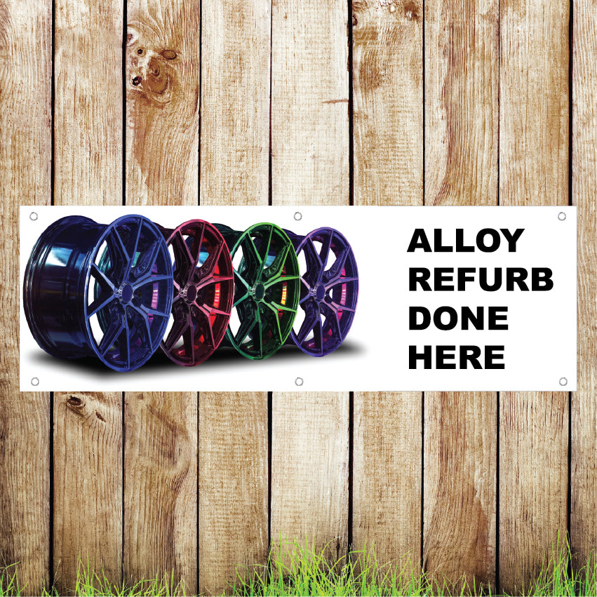 Ban001-19 Advertising PVC Banner Indoor/Outdoor Waterproof with Eyelets Various Designs 5 Sizes