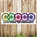 BAN010 Alloy Wheel Refurbishment Garage Advertising PVC Banner Indoor/Outdoor Waterproof with Eyelets 5 Sizes Available