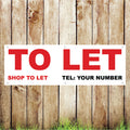 BAN021 To Let Advertising PVC Banner Indoor/Outdoor Waterproof with Eyelets 5 Sizes Available