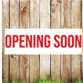 BAN022 Opening Soon Advertising PVC Banner Indoor/Outdoor Waterproof with Eyelets 5 Sizes Available