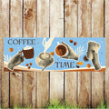 BAN033 Coffee Time Advertising PVC Banner Indoor/Outdoor Waterproof with Eyelets 5 Sizes Available