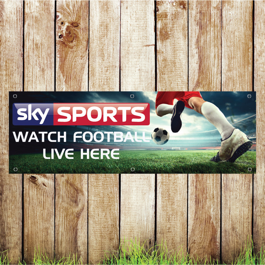SS1 Sky Sports Live Events Banners Indoor/Outdoor Waterproof PVC with Eyelets Various Designs