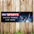 BAN041 Sky Sports Watch Tennis Live Here Advertising PVC Banner Indoor/Outdoor Waterproof with Eyelets 5 Sizes Available