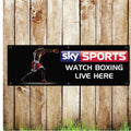 BAN043 Sky Sports Watch Boxing Live Here Advertising PVC Banner Indoor/Outdoor Waterproof with Eyelets 5 Sizes Available