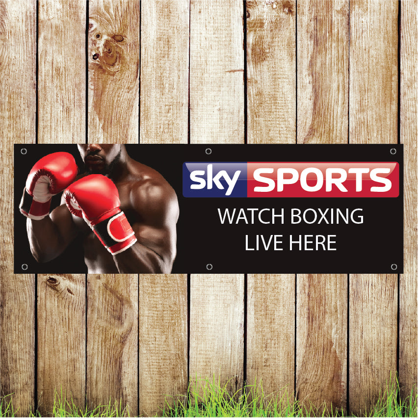 SS2 Sky Sports Live Events Banners Indoor/Outdoor Waterproof PVC with Eyelets Various Designs
