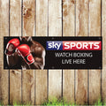 BAN044 Sky Sports Watch Boxing Live Here Advertising PVC Banner Indoor/Outdoor Waterproof with Eyelets 5 Sizes Available