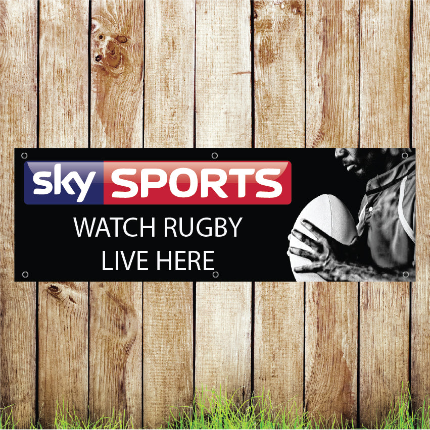 SS2 Sky Sports Live Events Banners Indoor/Outdoor Waterproof PVC with Eyelets Various Designs