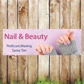 BAN051 Nail & Beauty Advertising PVC Banner Indoor/Outdoor Waterproof with Eyelets 5 Sizes Available