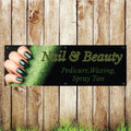 BAN052 Nail & Beauty Advertising PVC Banner Indoor/Outdoor Waterproof with Eyelets 5 Sizes Available
